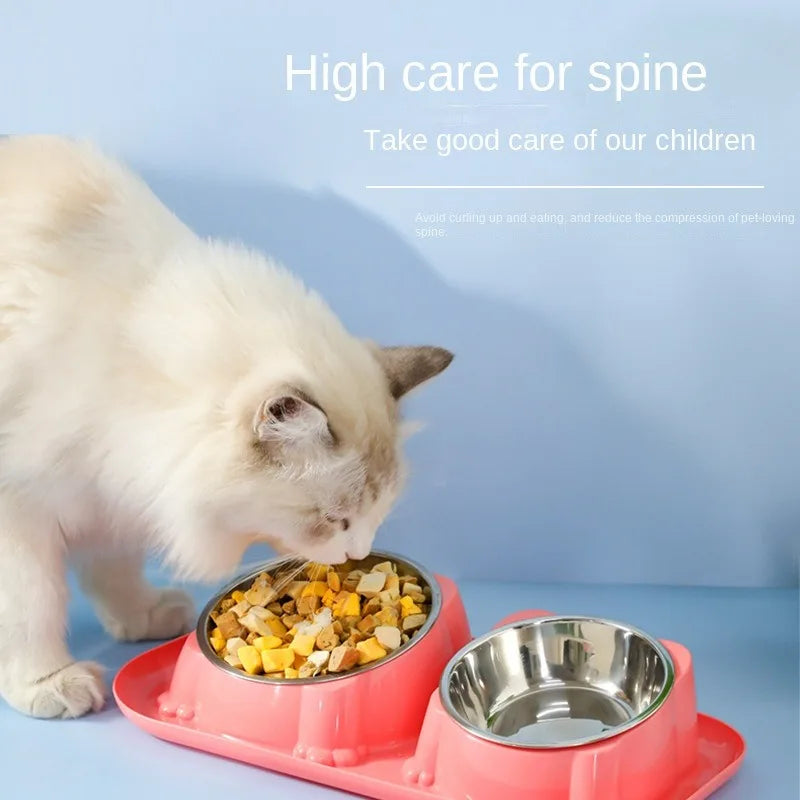 Stainless Steel Non-Slip Pet Food and Water Feeder