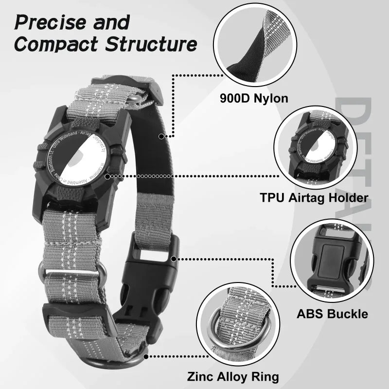 AirTag Dog Collar (Adjustable, GPS)