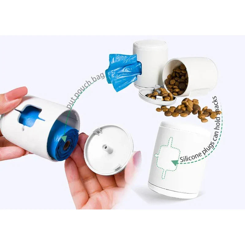 3-in-1 Retractable Leash with LED & Poop Bag
