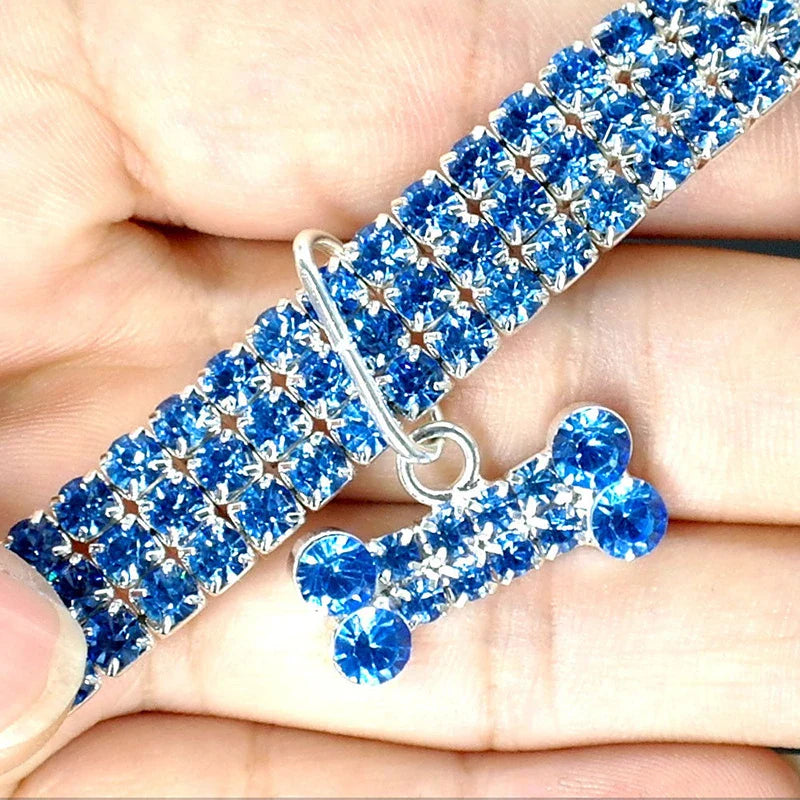 Adjustable Rhinestone Dog Collar