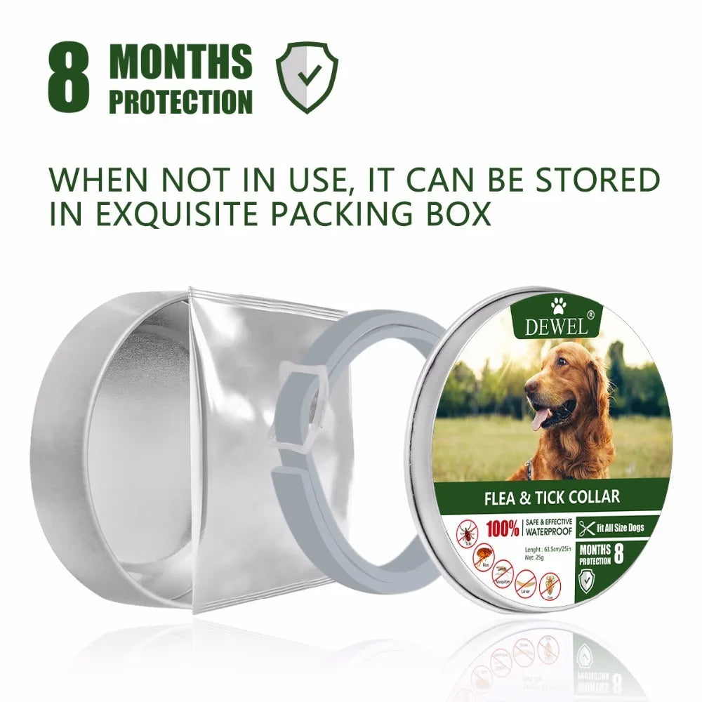 Adjustable Dog Flea & Tick Collar (Waterproof)