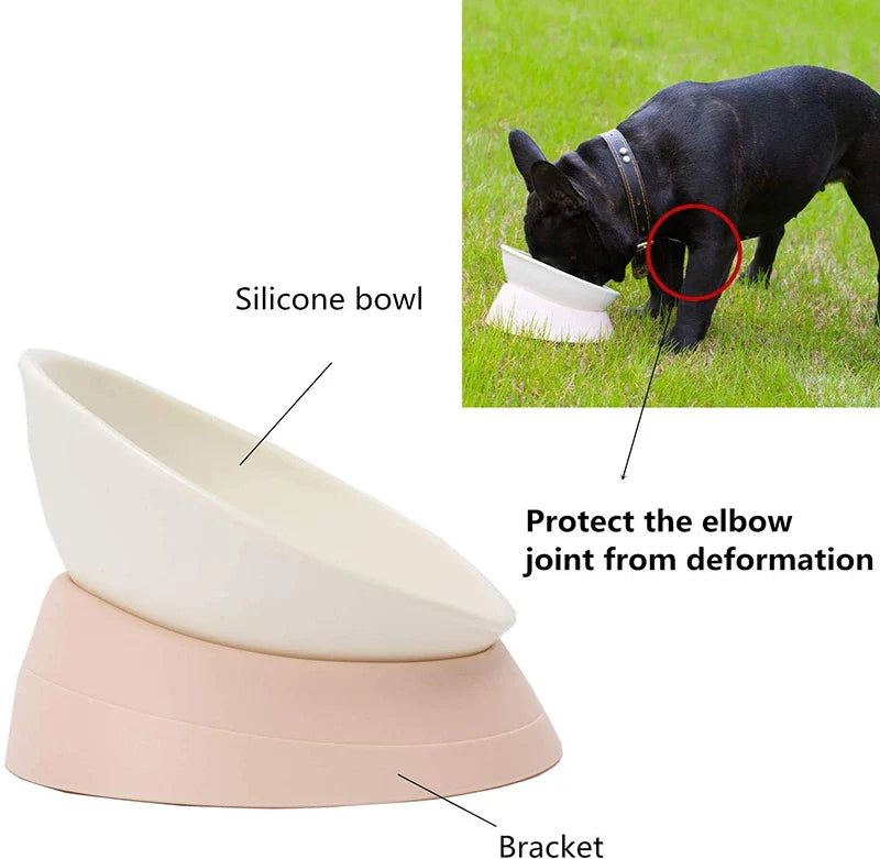 Adjustable Tilted & Raised Pet Bowl with Stand