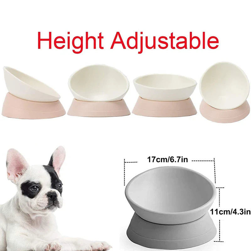 Adjustable Tilted & Raised Pet Bowl with Stand