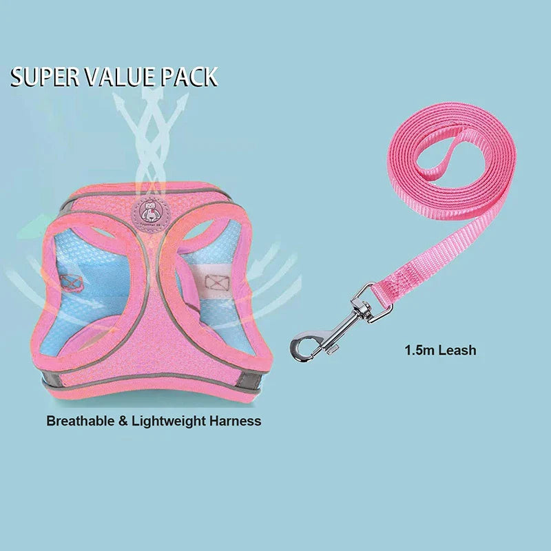 Reflective Breathable No Pull Harness Set