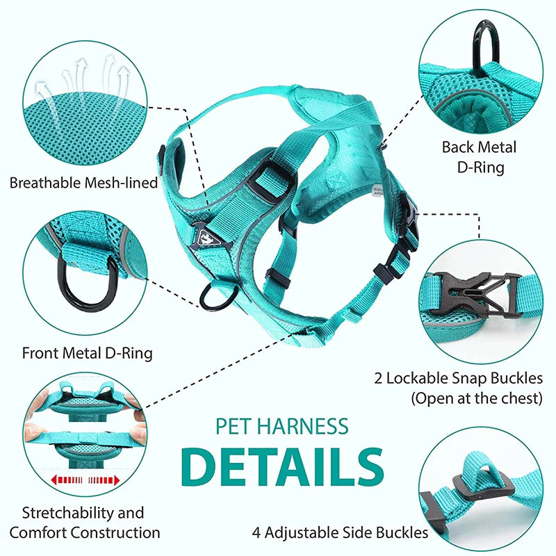 Breathable No Pull Harness Set (Reflective)