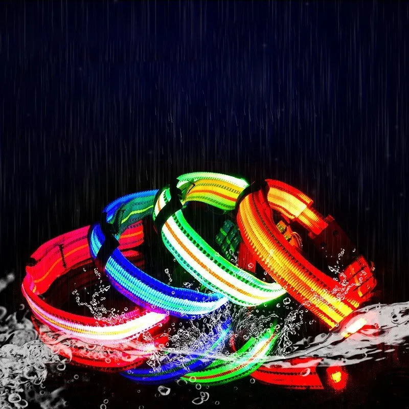 Comfortable USB Rechargeable LED Dog Collar