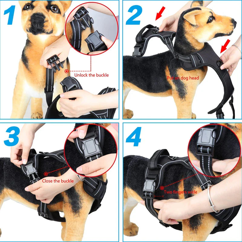 Breathable No Pull Harness (Reflective)
