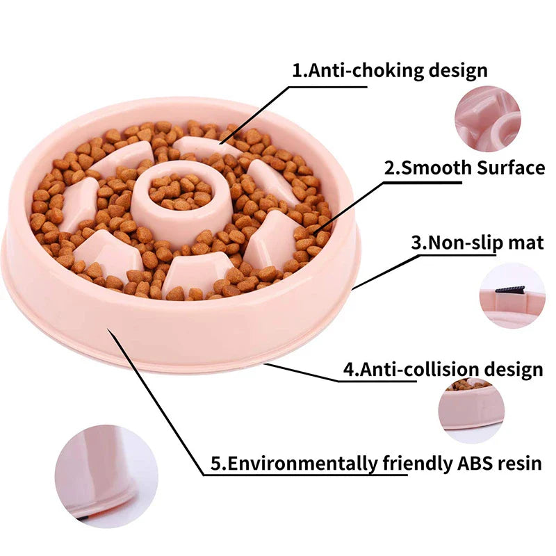 Anti-Choke Slow Feed Dog Bowl