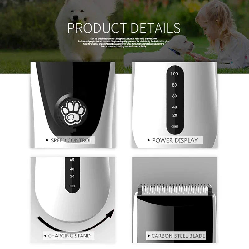 Efficient Cordless Electric Dog Hair Trimmer