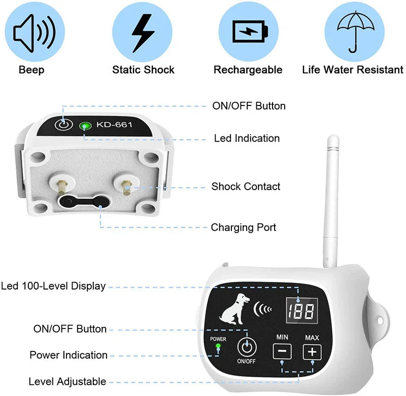 Waterproof Electric Wireless Dog Fence System