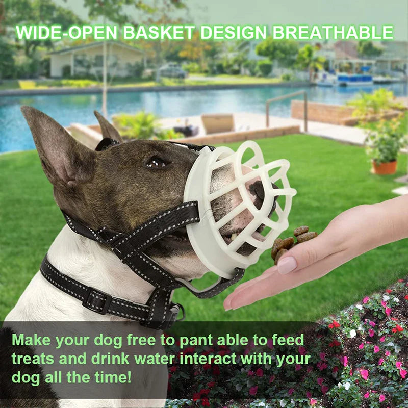 Fluorescent Reflective Dog Muzzle