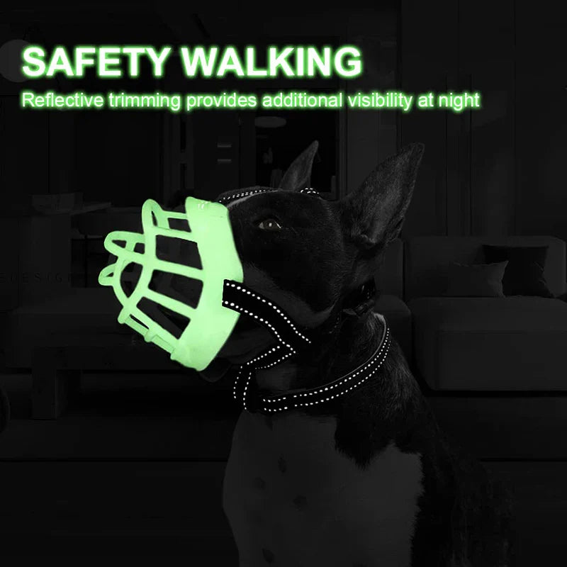 Fluorescent Reflective Dog Muzzle
