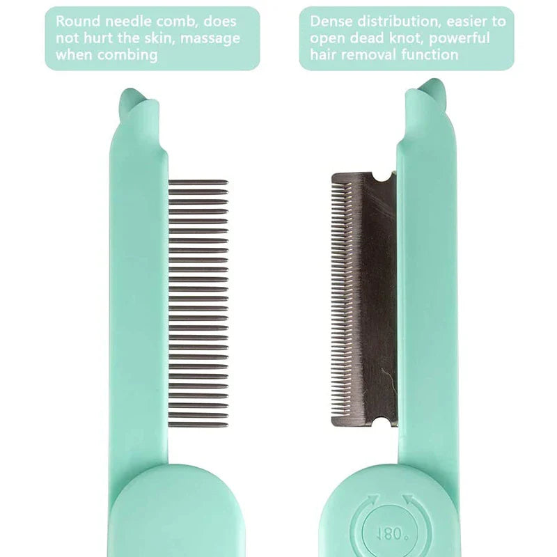 Foldable 2-in-1 Dog & Cat Grooming Comb