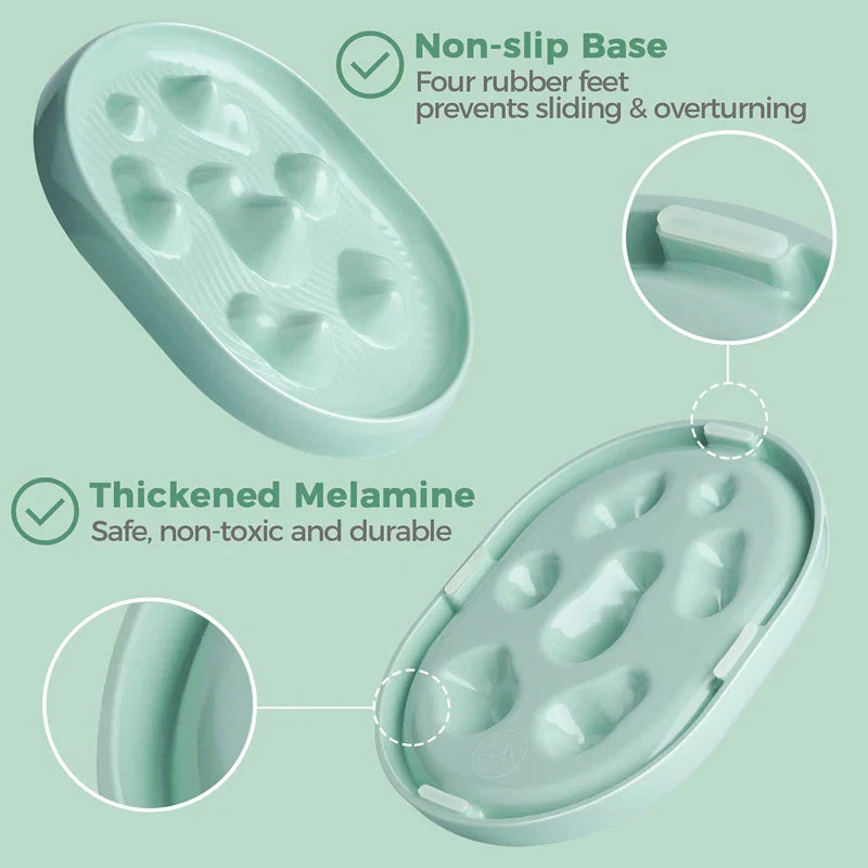 Interactive Non-Slip Slow Feeder Dog Bowl