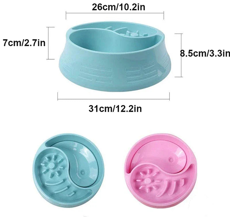 2-in-1 Slow Feeder Dog Bowl