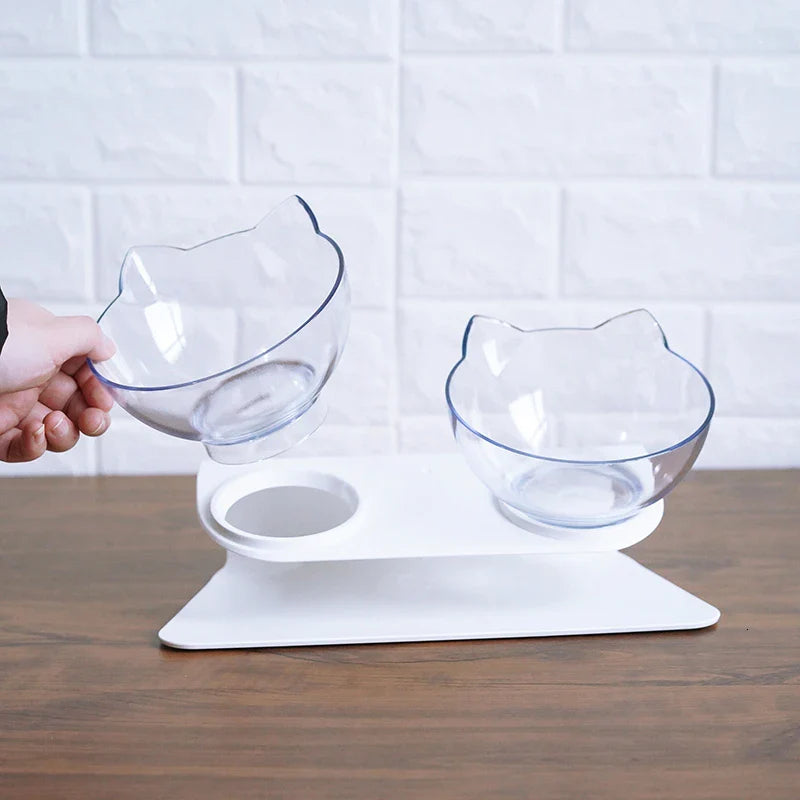 Raised Double Cat Bowl with Stand