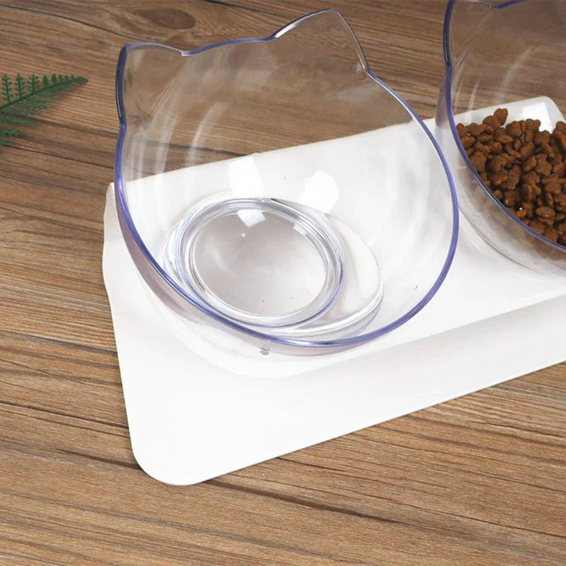 Raised Double Cat Bowl with Stand