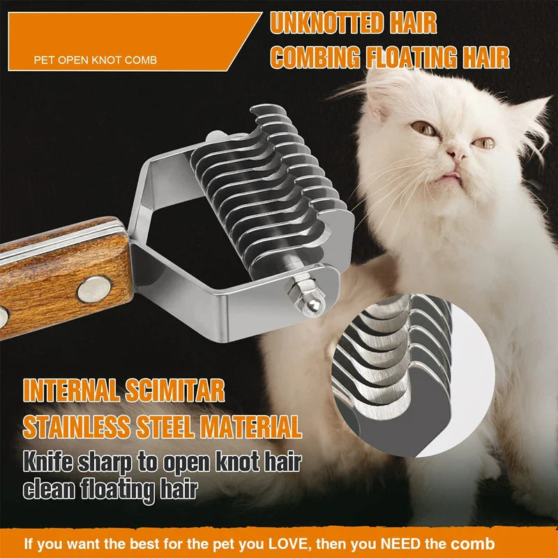 Professional Pet Rake Comb for Dogs & Cats