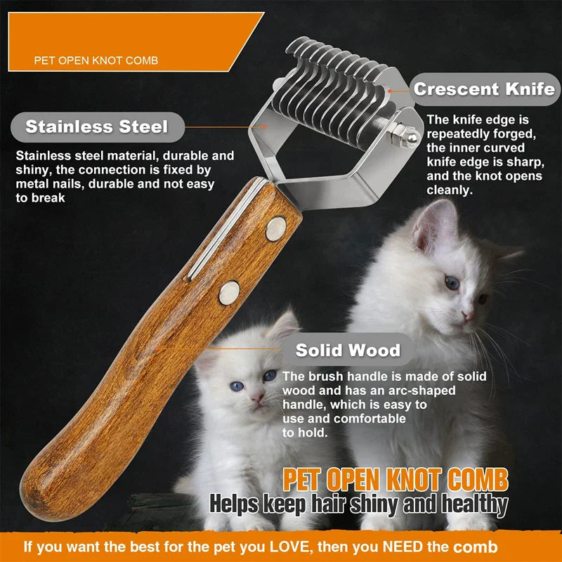 Professional Pet Rake Comb for Dogs & Cats