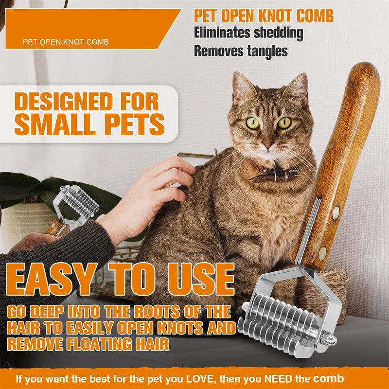 Professional Pet Rake Comb for Dogs & Cats