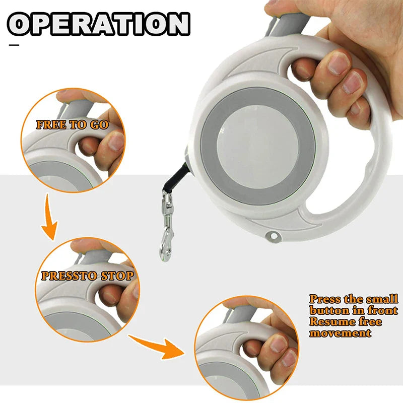 Retractable Dog Leash with Anti-Slip Handle