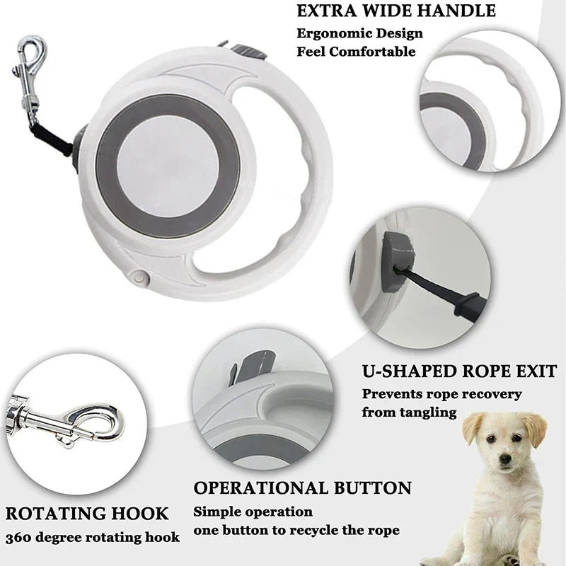 Retractable Dog Leash with Anti-Slip Handle