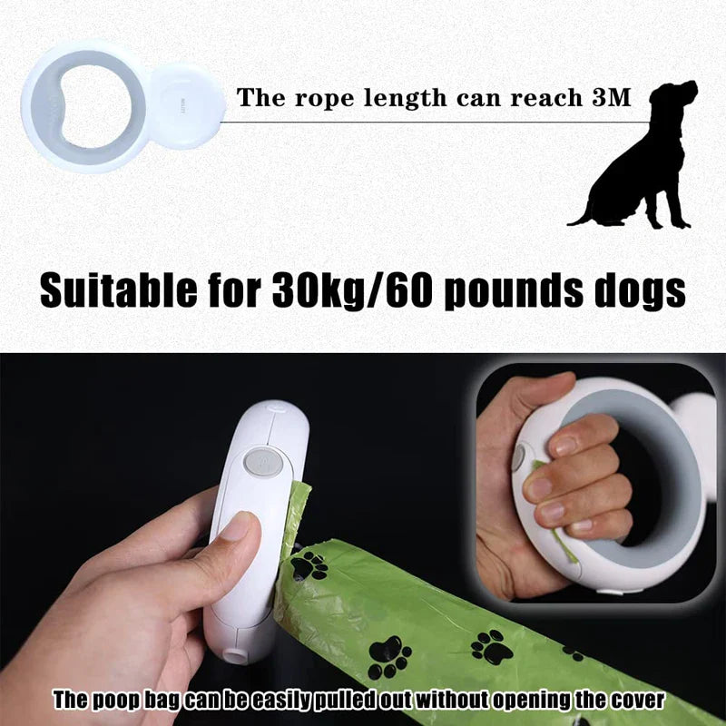 USB Rechargeable LED - Retractable Dog Leash