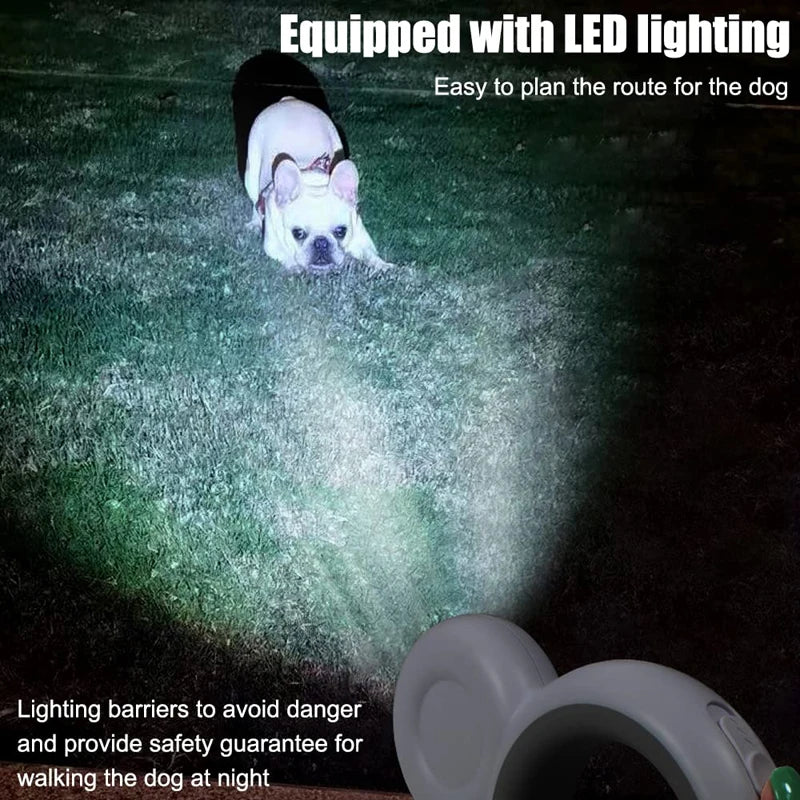 USB Rechargeable LED - Retractable Dog Leash
