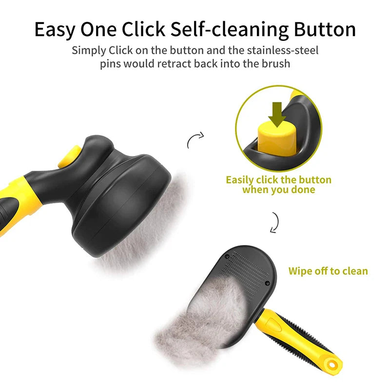 Self-Cleaning Dog Grooming Brush