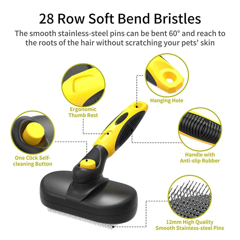Self-Cleaning Dog Grooming Brush