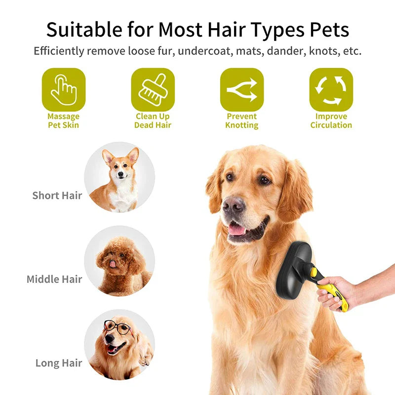 Self-Cleaning Dog Grooming Brush