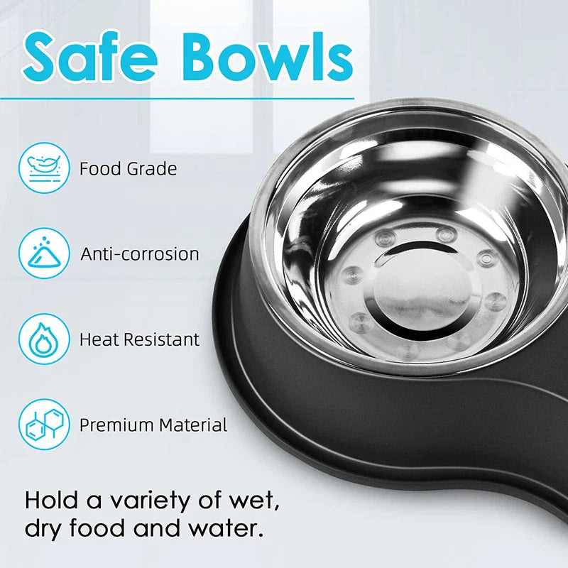 Stainless Steel Bowls Set for All Breeds