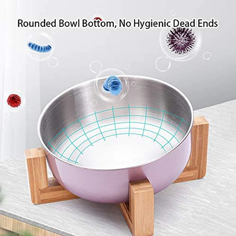 Adjustable Stainless Steel Pet Bowls with Stand