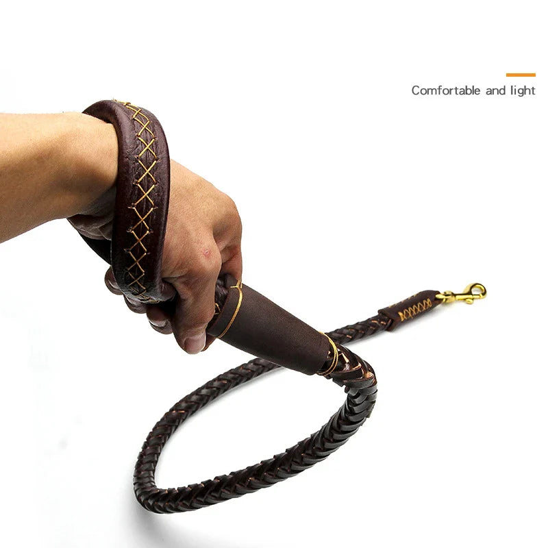 Strong Leather Dog Leash