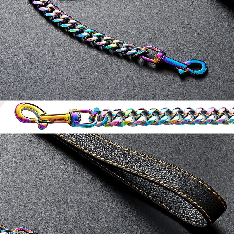 Thick Gold Chain Leash for Large Dogs