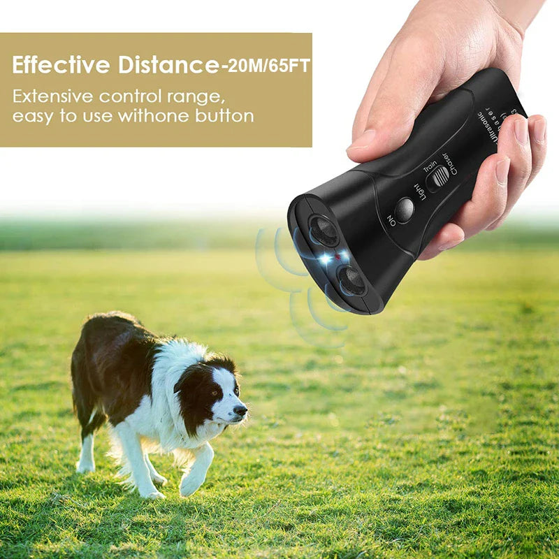 Ultrasonic Dog Repeller (Safe, Flashlight)