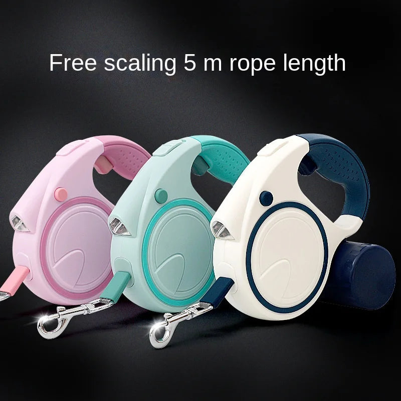 LED Lights Retractable Dog Leash