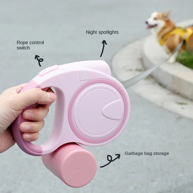 LED Lights Retractable Dog Leash