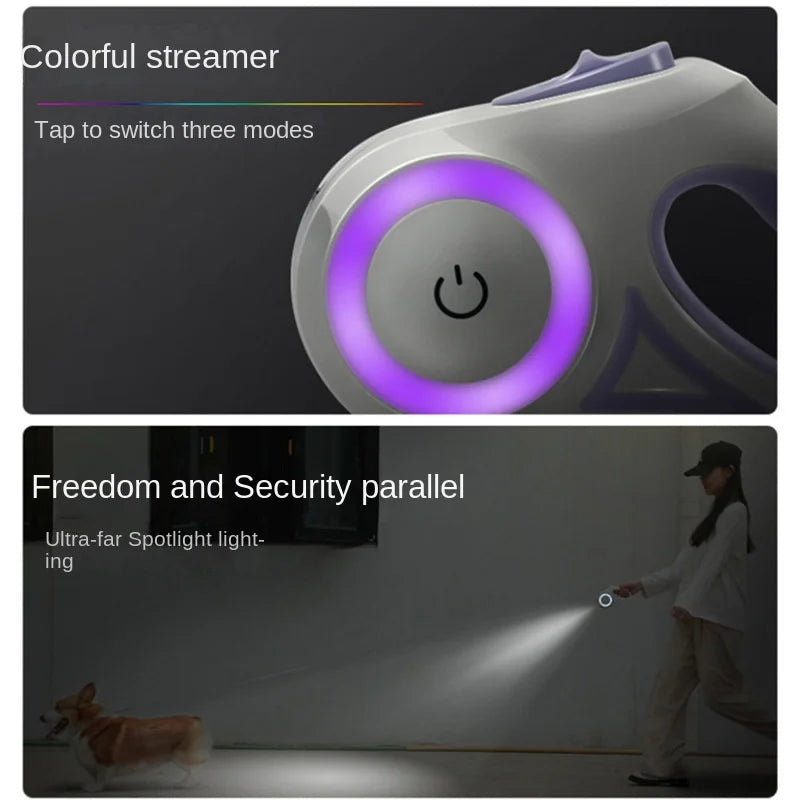 LED Automatic Retractable Dog Leash