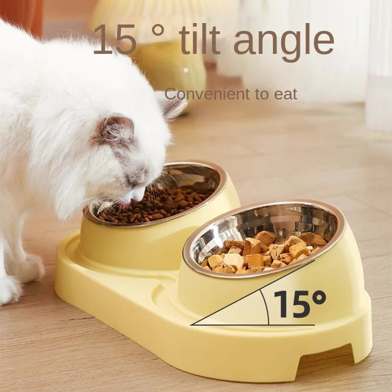 Macaron Pet Double Bowl for Cats and Dogs