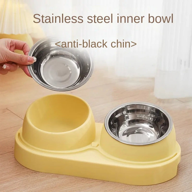 Macaron Pet Double Bowl for Cats and Dogs