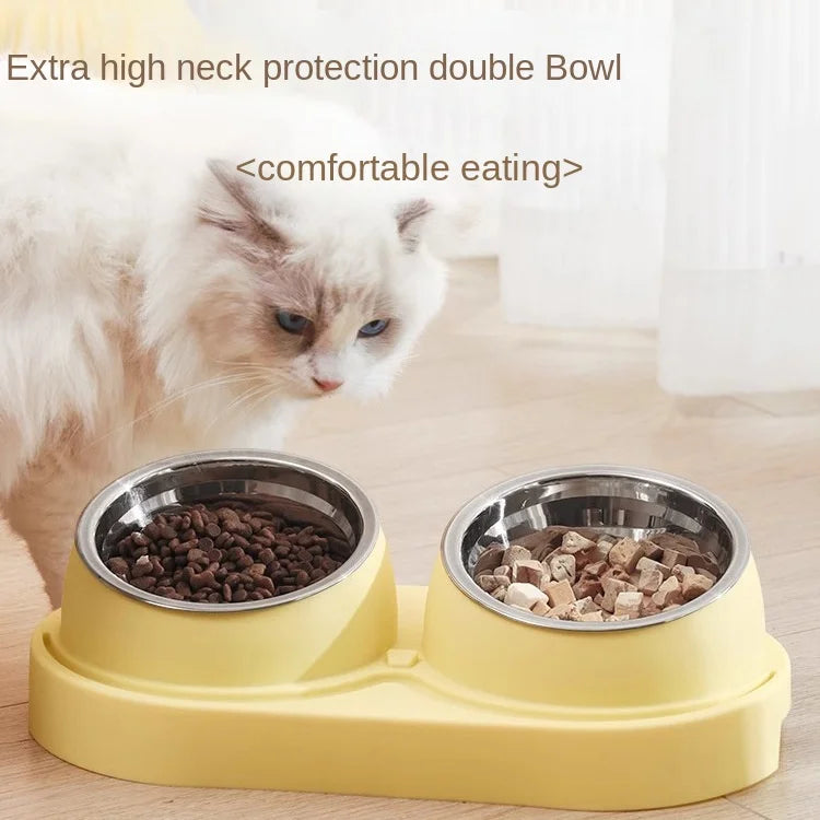 Macaron Pet Double Bowl for Cats and Dogs