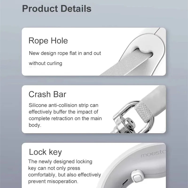 UFO Retractable Leash With One-Handed Brake