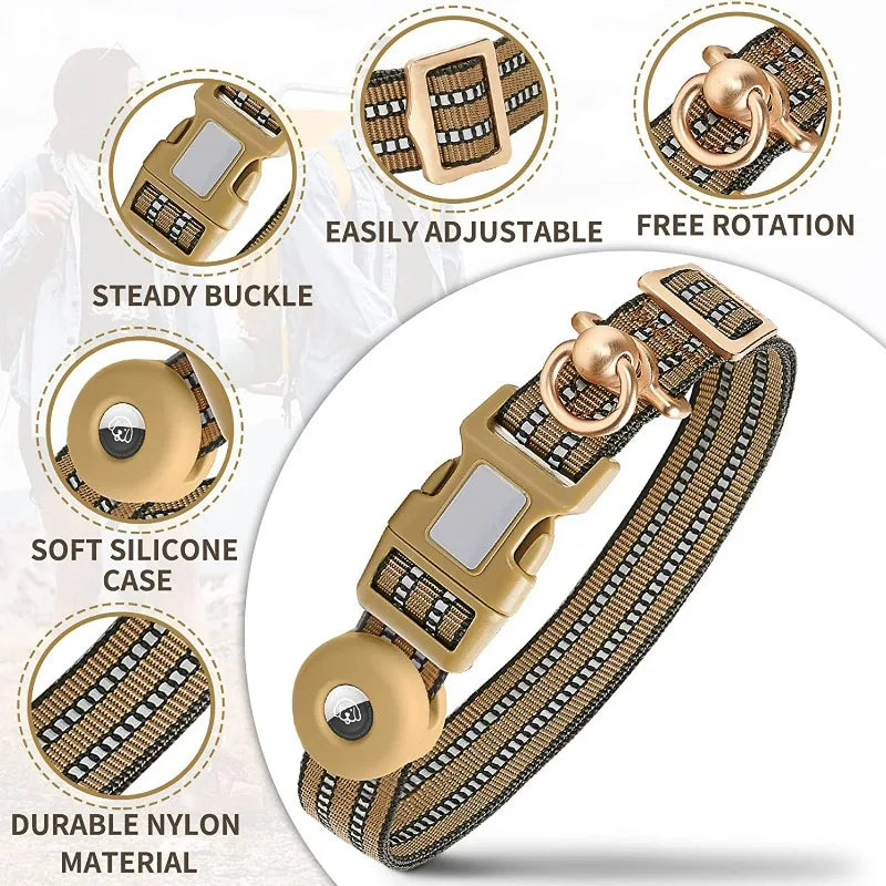Silicone Airtag Dog Collar