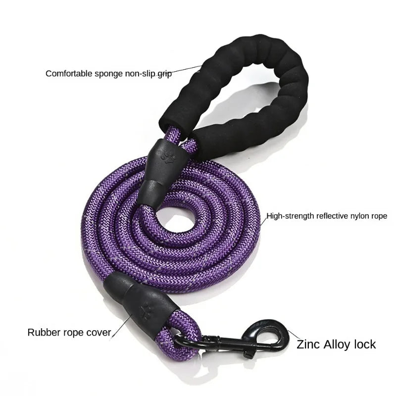 Reflective Nylon Anti-Tightening Dog Leash