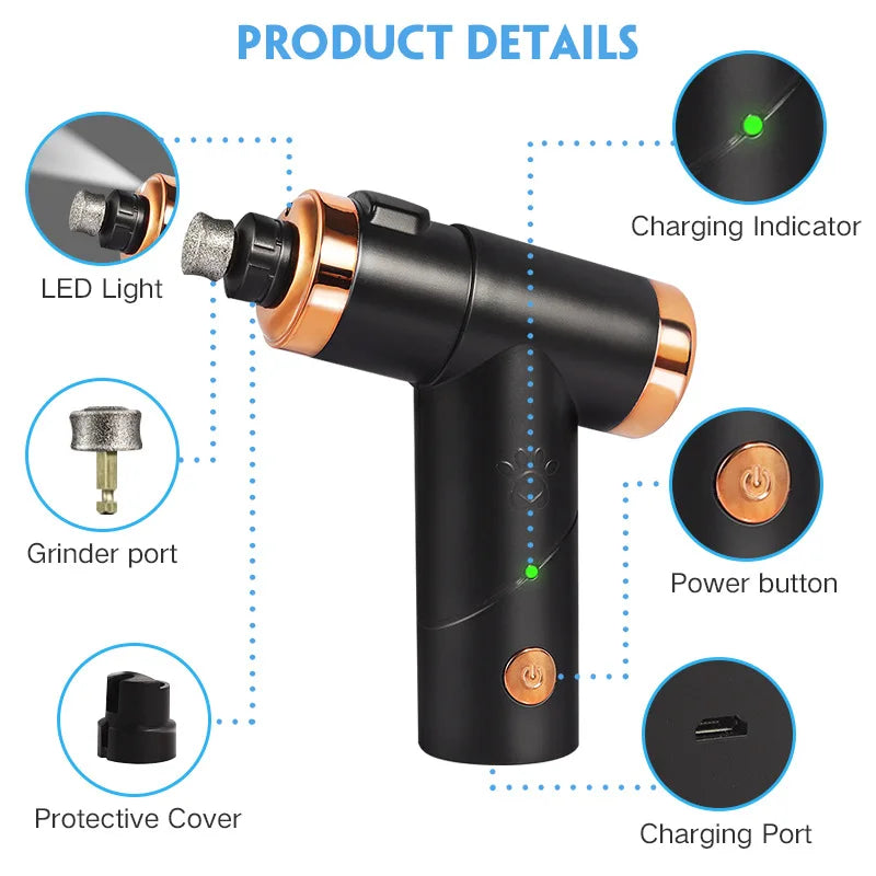 Rechargeable Nail Grinder for Cats and Dogs