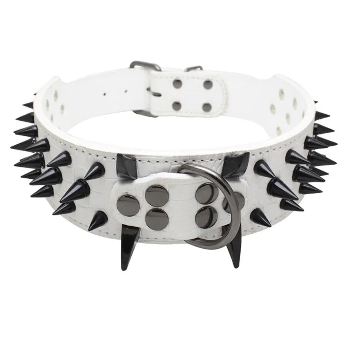 Anti-bite Spiked Rivet Leather Dog Collars