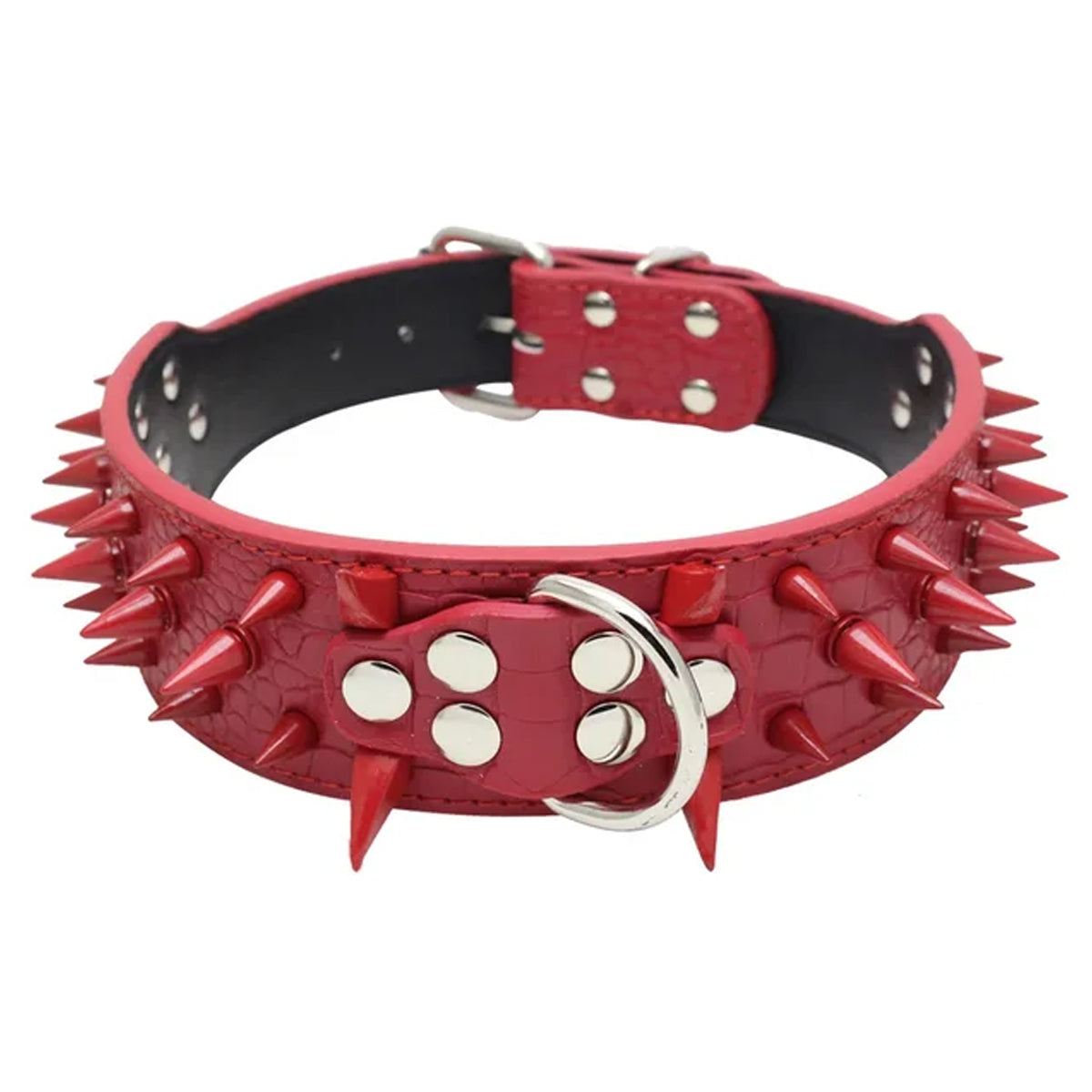 Anti-bite Spiked Rivet Leather Dog Collars
