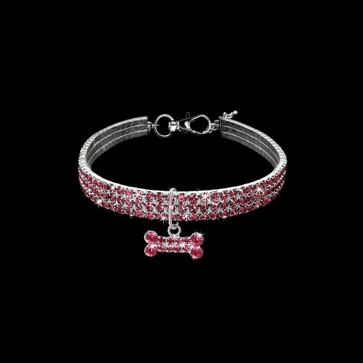 Adjustable Rhinestone Dog Collar