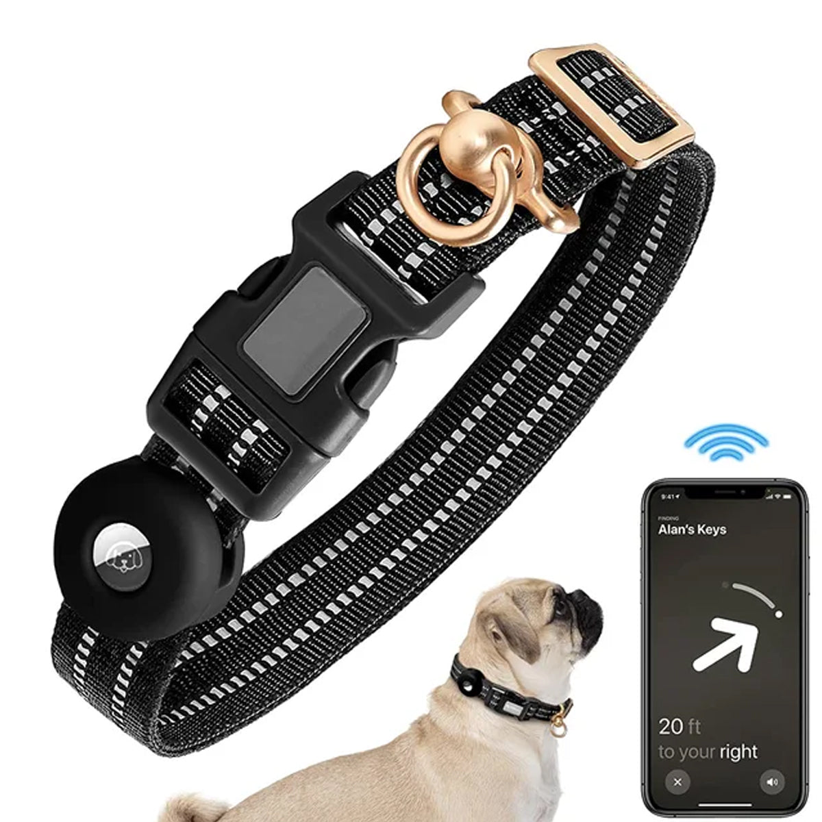 Silicone Airtag Dog Collar